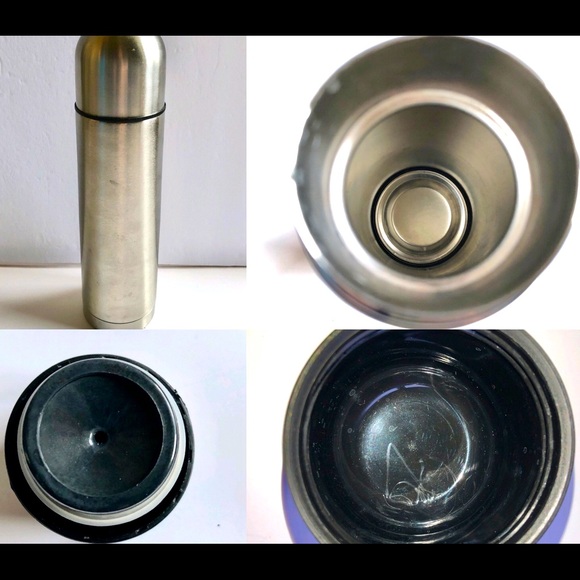 Vintage Stainless Steel Vacuum Flask Bottle Thermos Insulated 9 3/4” Tall - Picture 6 of 13